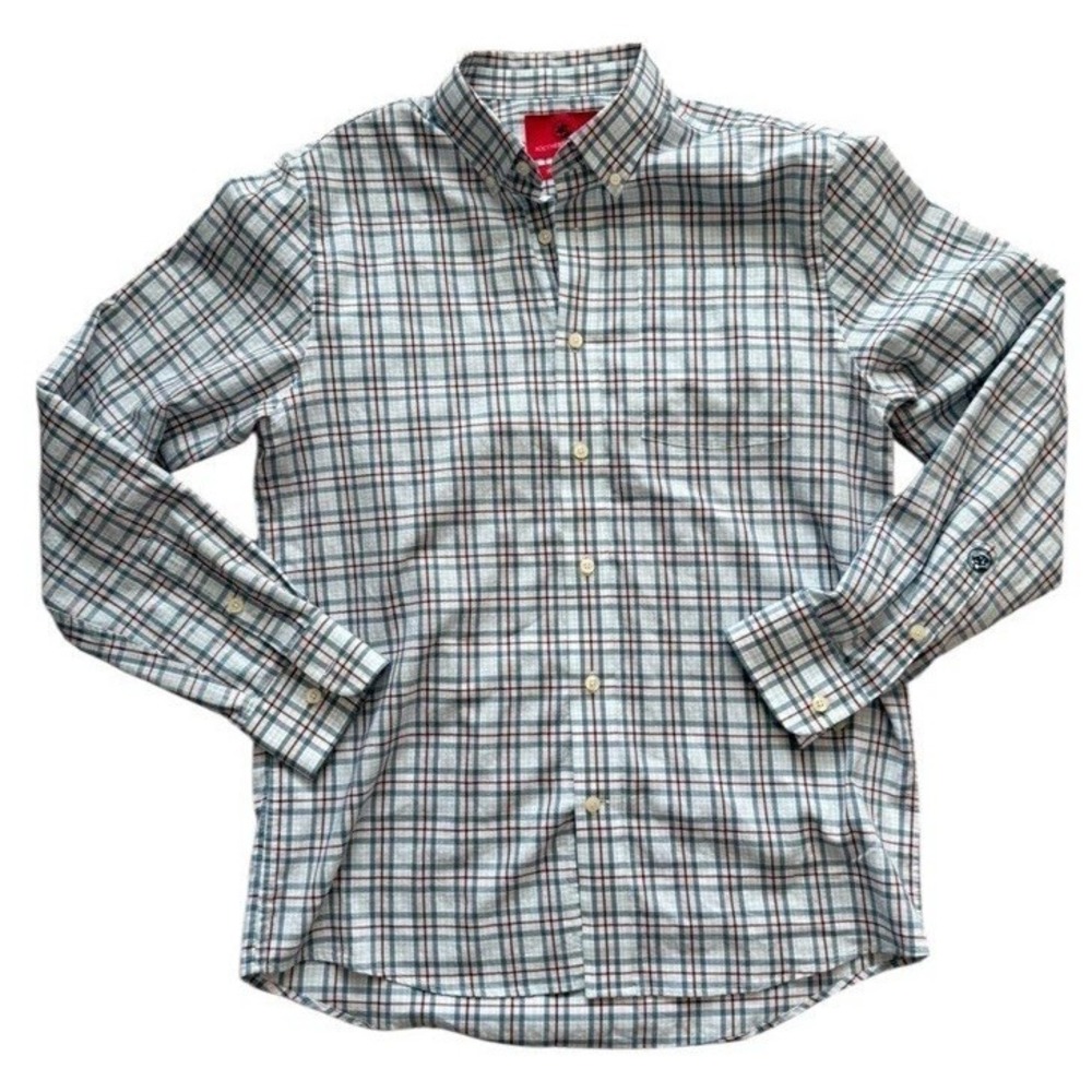 Mens‎ Southern Proper Size M Henning Shirt Classic Preppy Stone/Truffle Plaid